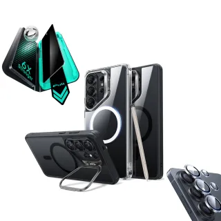 【ESR 億色】三星 S26 Ultra殼膜3件組-巧匯鏡頭支架防摔殼+特級防窺螢幕膜1片+鏡頭膜