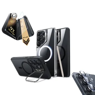 【ESR 億色】三星 S26 Ultra殼膜3件組-巧匯鏡頭支架防摔殼+康寧原廠授權螢幕膜1片+鏡頭膜