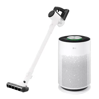 【LG 樂金】新春超值組！超淨化大白空氣清淨機xA9 Air濕拖無線吸塵器?(AS601HWG0+A7-LITEMOP/momo獨家)