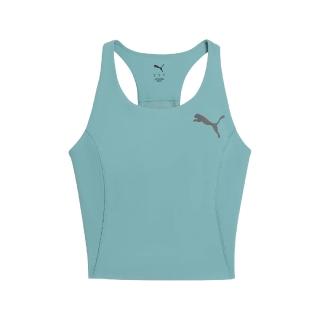 【PUMA】背心 Lightspeed Tank Top 女款 藍 快乾 無袖 合身 短版 528500-46