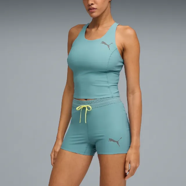 【PUMA】背心 Lightspeed Tank Top 女款 藍 快乾 無袖 合身 短版 528500-46