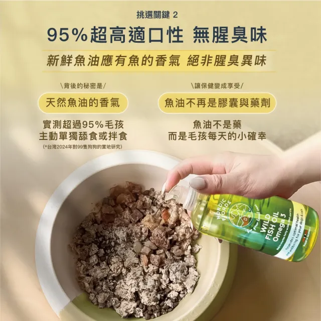 【Nordic Fjords】100%挪威原裝進口高階版寵物魚油300ml*3罐(貓魚油/狗魚油/野生魚油/防UV噴頭裝)