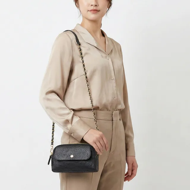 【M2nd】珍稀鴕鳥皮方便斜揹包(T75A)