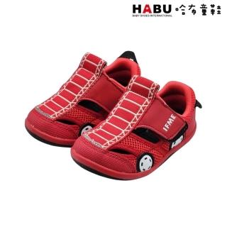【HABU 哈布童鞋】IFME 日本機能童鞋 排水系列 交通大隊 學步鞋 水鞋 水涼鞋 消防車 IF20-630402