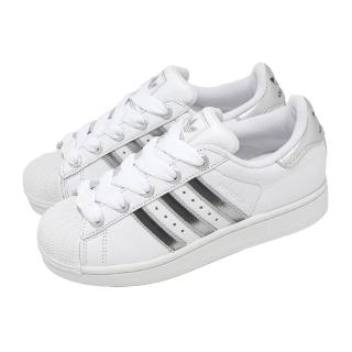 【adidas 愛迪達】休閒鞋 Superstar II W 女鞋 白 銀 貝殼頭 愛迪達(JR4233)