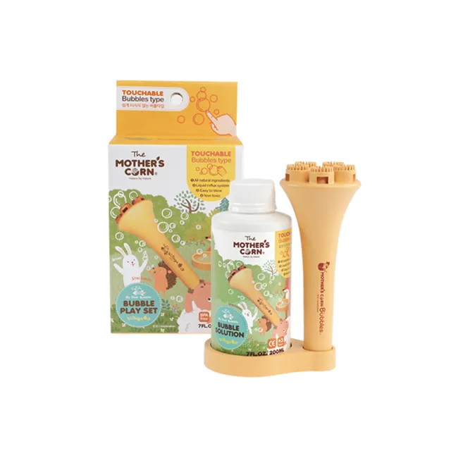 【mother’s corn】韓國 兒童專用不易破泡泡組 (泡泡玩具 戶外玩具 輕鬆吹出大泡泡 放電神器)