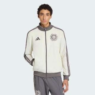【adidas 愛迪達】外套 男 運動立領外套 MER SA ICN TT 米白灰 KE8270