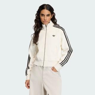 【adidas 愛迪達】外套 女 運動立領外套 三葉草 亞規 FIREBIRD TT D 米白黑 KD2892