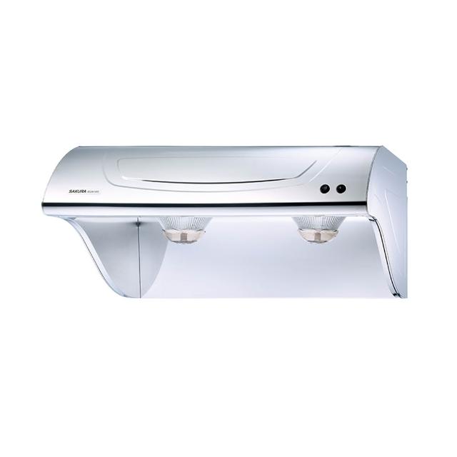 【SAKURA 櫻花】80cm高速雙渦輪斜背式除油煙機 (R3261SL 原廠技師到府 基本安裝)