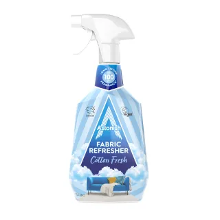 【Astonish 英國潔】織物清新噴霧-棉花香(750mlx1) 除味噴霧 衣物除臭 消除異味 衣物香氛 汗臭 衣物除味