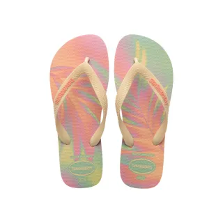【havaianas 哈瓦仕】拖鞋 女鞋 夾腳拖 撞色 漸層 Top Fashion 馬卡龍米黃 4137258-6512W (哈瓦士)