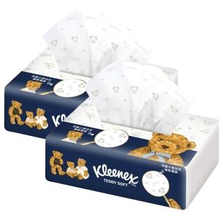 【Kleenex 舒潔】Teddy Soft小熊印花抽取面紙(M號)100抽*2包