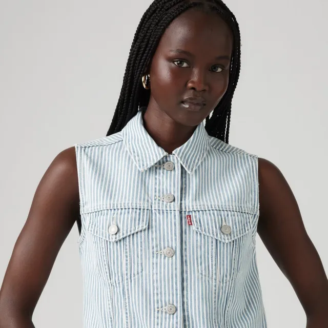 【LEVIS】女款 TYPE III三代丹寧牛仔背心 熱賣單品 A7437-0007