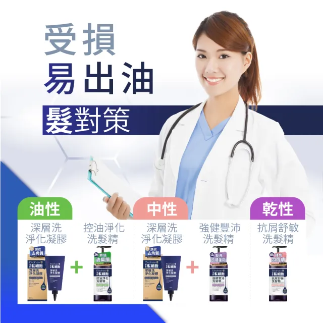 【寶齡富錦】髮細胞BiohairX 洗髮精385mlx3入組(多款任選/控油/抗屑/豐盈)