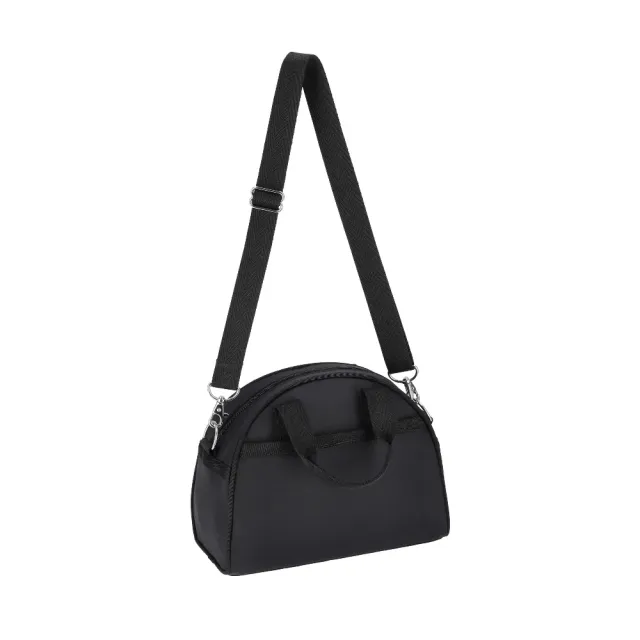 【Lesportsac】Round Small Satchel 手提肩背兩用包 側背包 手拿包 手提袋 半圓包 送禮 推薦(永恆黑)