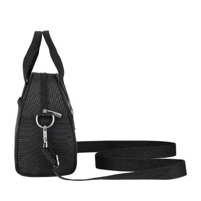 【Lesportsac】Round Small Satchel 手提肩背兩用包 側背包 手拿包 手提袋 半圓包 送禮 推薦(永恆黑)
