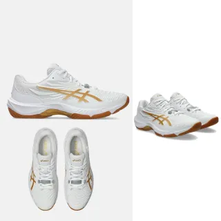 【asics 亞瑟士】COURT CONTROL FF 4 2E 男款 羽球鞋 寬楦 1073A094-100 白 亮金 緩衝 避震 彈跳型