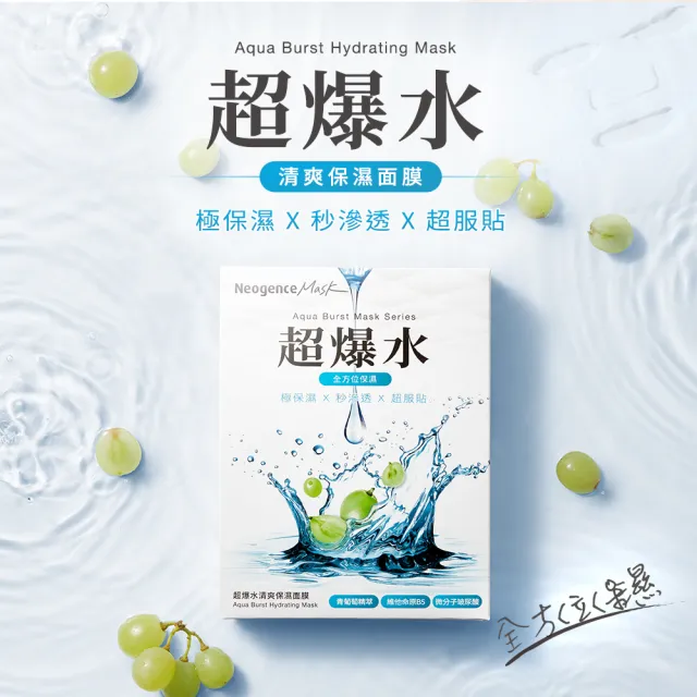 【Neogence 霓淨思】超爆水清爽保濕面膜5片/盒