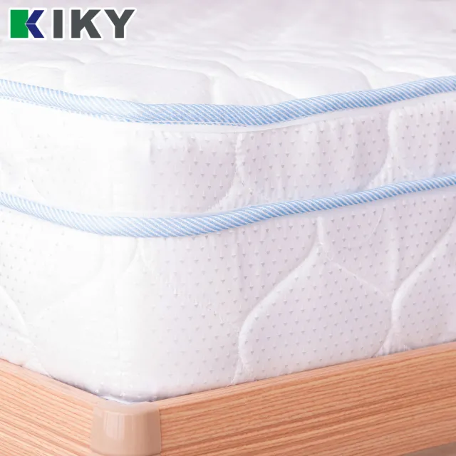 【KIKY】台灣製雙人加大3M防潑水乳膠蜂巢式獨立筒床墊6x6.2尺x23cm