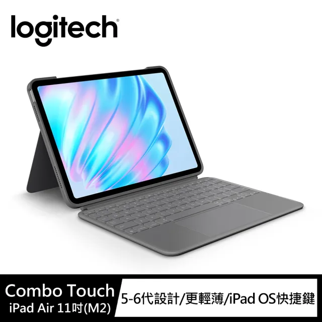 【Logitech 羅技】Combo Touch iPad Air 2024 M2 11吋鍵盤保護套(ipad鍵盤 巧控鍵盤)