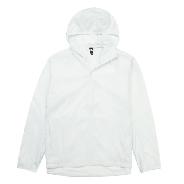 【The North Face】北臉 外套 男 運動連帽外套 防風 抗UV 防潑水 M FLYWEIGHT BREEZE 淺藍 NF0A8G78FNN