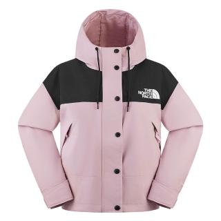 【The North Face】北臉 衝鋒衣 女 運動連帽外套 防風 防潑水 透氣 W REIGN ON JACKET - AP 粉 NF0A8FZRF0I