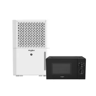 【Whirlpool 惠而浦】6L第六感智能除濕機 WDEE06TW+20公升機械式微波爐