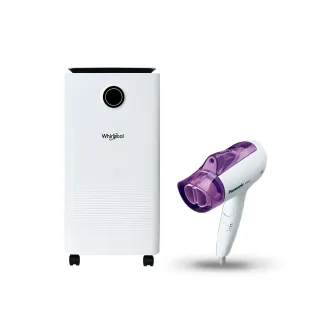 【Whirlpool 惠而浦】6L清淨除濕機 WDEE0620TW+Panasonic 負離子吹風機(紫)