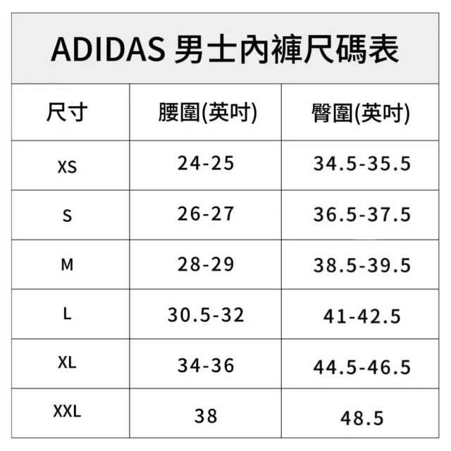 【adidas 愛迪達】男內褲 3件組 親膚柔棉 快乾吸濕 抗菌除臭內褲任選(四角內褲 平口內褲 運動內褲)