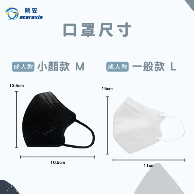 【ataraxis 興安】3D立體 成人醫用口罩200枚入 momo獨家大包裝(200枚入/盒 U型包覆 自在好呼吸)