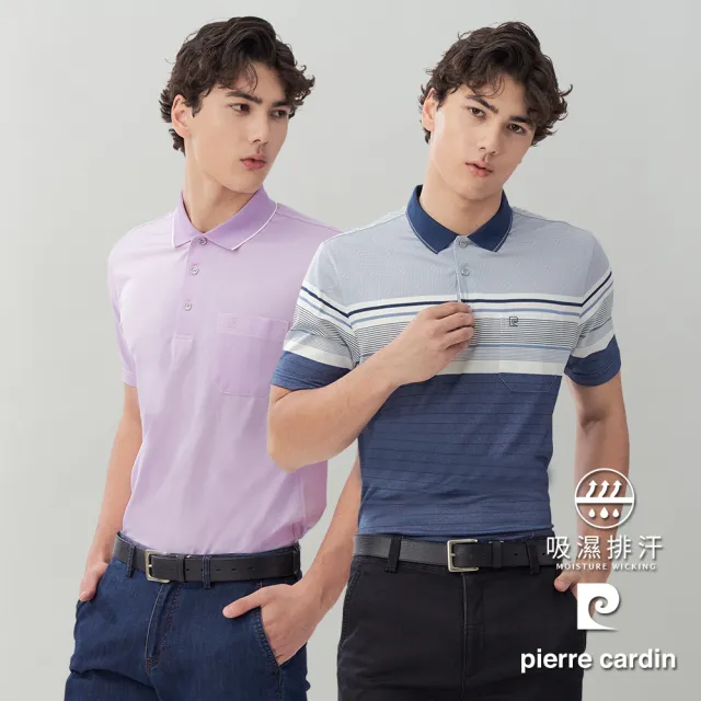【pierre cardin 皮爾卡登】網路獨家 男款 休閒百搭吸濕排汗短袖POLO衫(多款任選)
