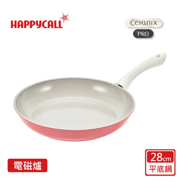 【HAPPYCALL】強化白陶IH鍛造不沾平底鍋28cm(電磁爐適用)