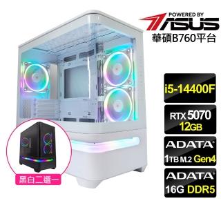 【華碩平台】i5十核RTX 5070{永夜俠士}電競機(i5-14400F/B760/16G D5/1TB/WiFi6)
