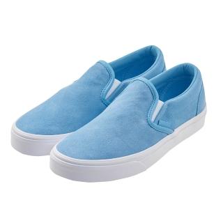 【VANS】Classic Slip-On 平底 懶人鞋 女 粉藍色 麂皮 低筒 休閒鞋 滑板鞋 VN0A38F7VKC