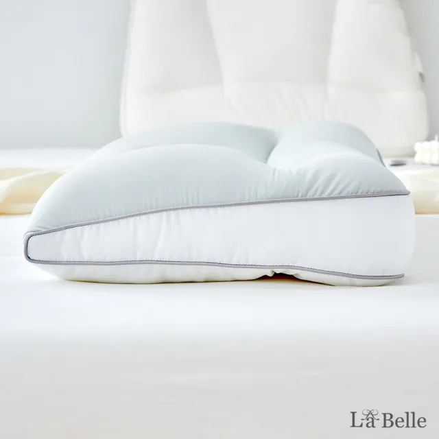 【Great Living 格蕾寢飾】買一送一 義大利La Belle 顆粒紓壓冷暖好眠枕(四季枕/雙向枕)