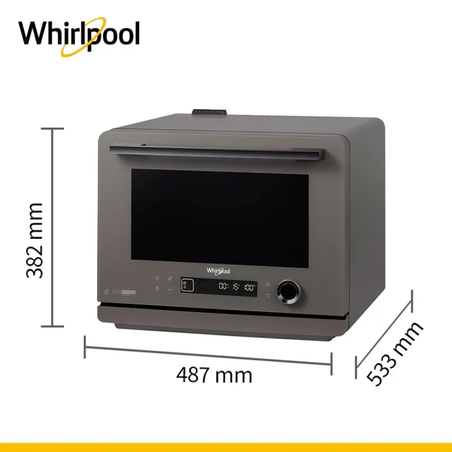 【Whirlpool 惠而浦】8合1 變頻氣炸蒸烤微波爐(MWP329TST)