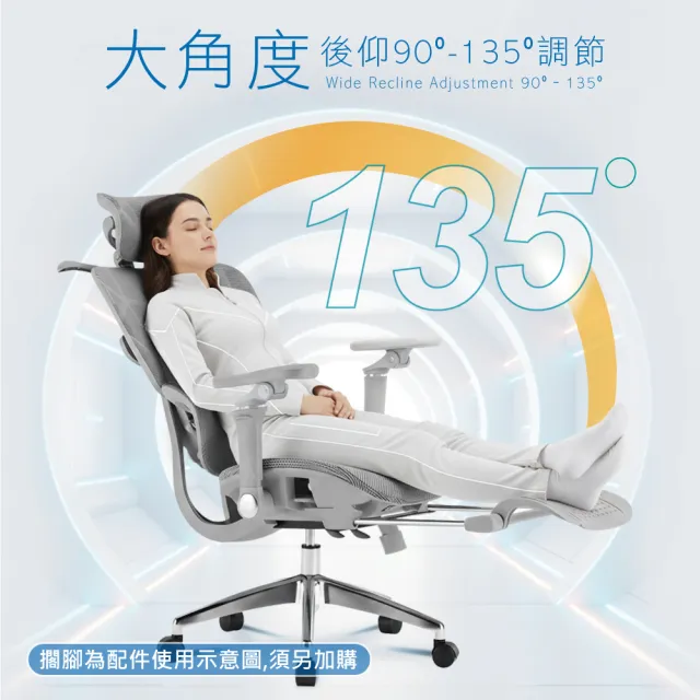 【ONE HOUSE】格拉斯人體工學7D機械手懸浮護腰辦公椅-X01強化機能款(電腦椅/辦公椅/椅子)