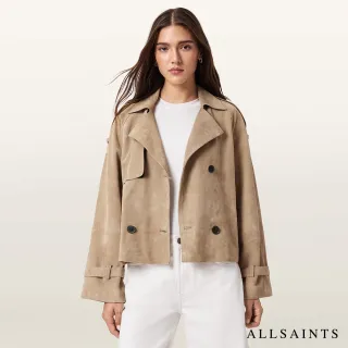 【ALLSAINTS】REED 寬鬆麂皮羊皮風衣皮衣 W006LE(舒適版型)
