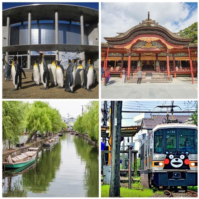 限定九州旅遊無自理餐五日｜三大名城熊本城.萌熊電鐵.企鵝水族館.長崎觀景斜坡車