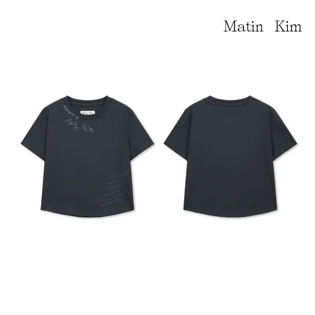 【MATIN KIM】官方旗艦 塗鴉LOGO短版上衣(多款任選)