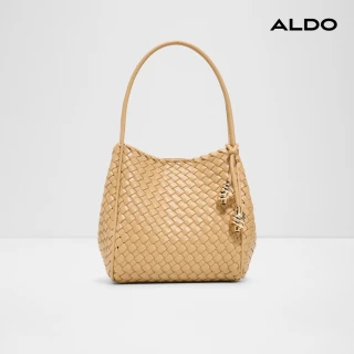【ALDO】AVIMA-簡約編織水桶手提包/斜背包(淺棕色)