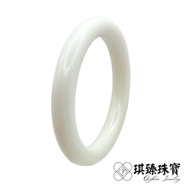 【琪臻珠寶】天然和田玉羊脂白圓骨鐲玉鐲(19.5-20圍手鐲_油潤細膩_618狂歡節_限時搶購)