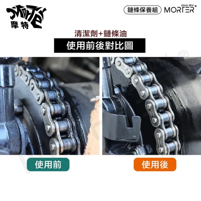 【MorTer】鍊條清潔保養組合-乾式(乾式 溼式 氟素 鏈條油 鏈條清潔劑 鍊條 gogoro 重機 金屬鏈條油)
