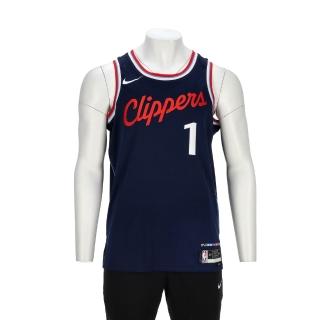 【NIKE 耐吉】Lac Mnk Df Swgmn Jsy Icn 24 男款 深藍色 洛杉磯快船隊 背心 FQ4702-422