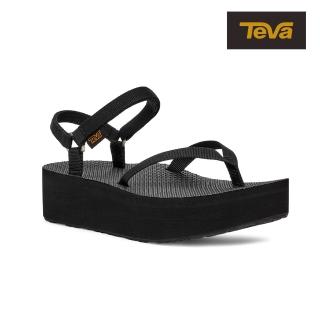 【TEVA】涼鞋 女鞋 經典緹花織帶涼鞋 雨鞋 水鞋 厚底 Flatform Sandal Slim 黑色 TV1164630BLK