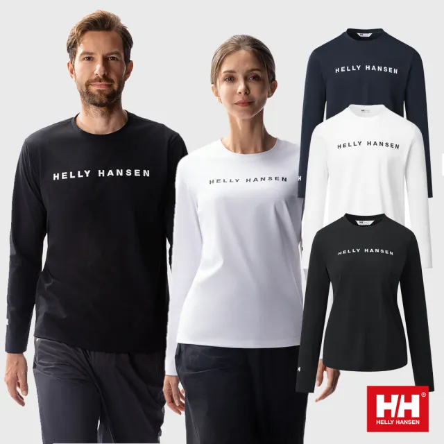 【Helly Hansen】男 女 防曬 抗UV 快乾 長袖 上衣 海軍藍 黑 白