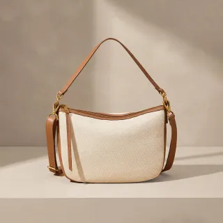 【FOSSIL】Skylar 撞色手提側背兩用包-白色 SHB3289101