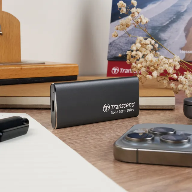 【Transcend 創見】ESD265C 1TB USB3.1/Type C 雙介面外接SSD行動固態硬碟-玄鐵灰(TS1TESD265C)