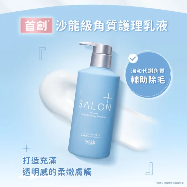 【Schick 舒適牌】舒綺極 Salon Plus 去角質亮膚仕女除毛刀 敏感肌用(1刀把4刀片)