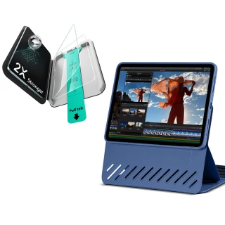 【ESR 億色】iPad Pro 13吋 M5/M4 殼膜組-眾置雙用款保護殼+高清鋼化保護貼2片